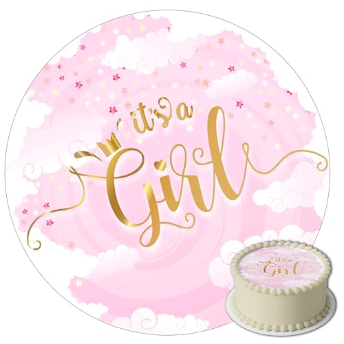 J&M DECO Tortenaufleger Baby Shower Mädchen – essbare Kuchendeko Ø 20 cm – Tortenbild zur Babyparty mit Rosa-Motiv – Tortendekoration aus Zuckerpapier – gebrauchsfertig J&M DECO Tortenaufleger Baby Shower Mädchen – essbare Kuchendeko Ø 20 cm – Tortenbild zur Babyparty mit Rosa-Motiv – Tortendekoration aus Zuckerpapier – gebrauchsfertig von J&M DECO