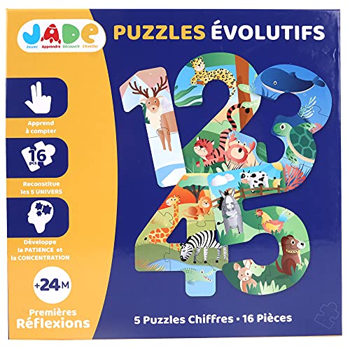J.A.D.E - Evolving Cipher Puzzle - Educational Game - First Reflections - 053312-16 Pieces - Multicolor - Cardboard - French Design - Children's Puzzle - Jade - 25 cm x 25 cm - from 2 Years Old. J.A.D.E - Evolving Cipher Puzzle - Educational Game - First Reflections - 053312-16 Pieces - Multicolor - Cardboard - French Design - Children's Puzzle - Jade - 25 cm x 25 cm - from 2 Years Old. von J.A.D.E