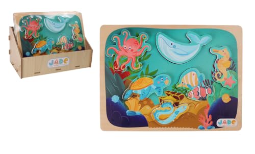 J.A.D.E - Pack mit 8 Puzzles Meerestierformen - 1. Alter - Lernspiel - Erste Überlegungen - 052482PA - 6 Teile - Mehrfarbig - FSC-Holz - Französisches Design - Jade - ab 18 Monaten J.A.D.E - Pack mit 8 Puzzles Meerestierformen - 1. Alter - Lernspiel - Erste Überlegungen - 052482PA - 6 Teile - Mehrfarbig - FSC-Holz - Französisches Design - Jade - ab 18 Monaten von J.A.D.E