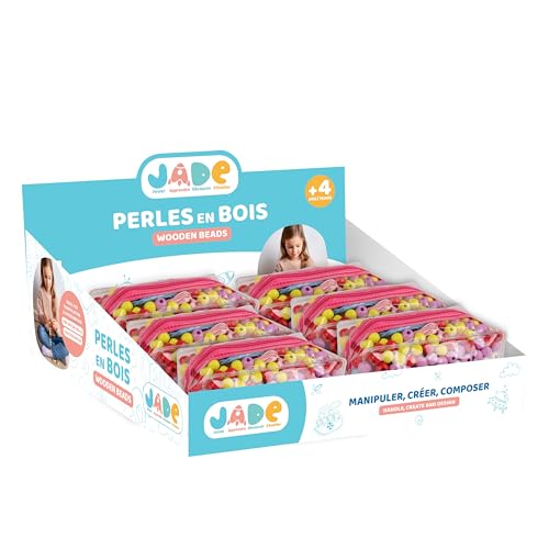 J.A.D.E - Pack von 12 Taschen mit 400 Perlen - Kreatives Hobby - 105722PA - FSC-Holz - Handwerkliche Aktivitäten - Set - Erwachsene - Kinder - Geschenke - Umweltverantwortlich - ab 4 Jahren J.A.D.E - Pack von 12 Taschen mit 400 Perlen - Kreatives Hobby - 105722PA - FSC-Holz - Handwerkliche Aktivitäten - Set - Erwachsene - Kinder - Geschenke - Umweltverantwortlich - ab 4 Jahren von J.A.D.E