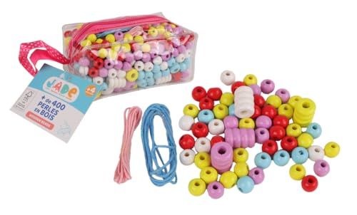 J.A.D.E - Set von 400 Perlen - Kreatives Hobby - 105722 - FSC-Holz - Handwerkliche Aktivitäten - Set - Erwachsene - Kinder - Fantasie - Geschenke - Geburtstag - Umweltverantwortlich - Ab 4 Jahren J.A.D.E - Set von 400 Perlen - Kreatives Hobby - 105722 - FSC-Holz - Handwerkliche Aktivitäten - Set - Erwachsene - Kinder - Fantasie - Geschenke - Geburtstag - Umweltverantwortlich - Ab 4 Jahren von J.A.D.E