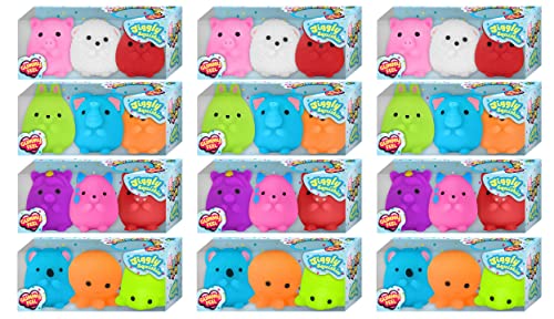JA-RU Mochi Squishy Animal (12 Pack, 3 pro Packung) Cute Kawaii Fidget Toys for Kids Stress Relief Bulk Party Favors Birthday Goodie Bag Stuffers 3353-12s von JA-RU