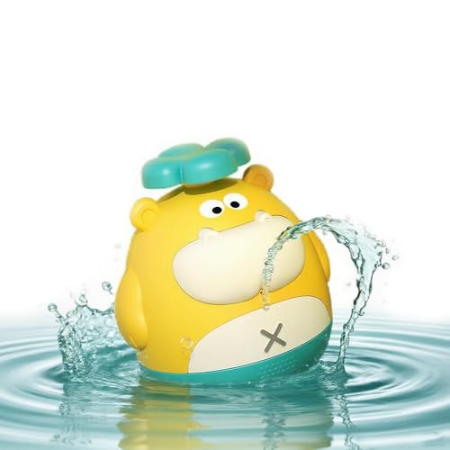 Baby Badespielzeug – Enten-Design Wasserrad mit Drehfunktion & Sprüh-Effekt – Ab 18 Monaten – Badespielzeug für Jungen und Mädchen – Spaßiges Lernspielzeug für Kleinkinder (Gelber Roly-Pol) von JACKANNA