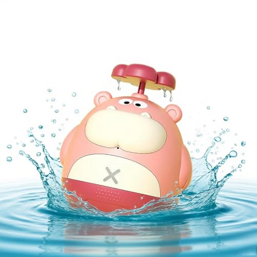 Baby Badespielzeug – Enten-Design Wasserrad mit Drehfunktion & Sprüh-Effekt – Ab 18 Monaten – Badespielzeug für Jungen und Mädchen – Spaßiges Lernspielzeug für Kleinkinder (Rosa Roly-Poly) von JACKANNA