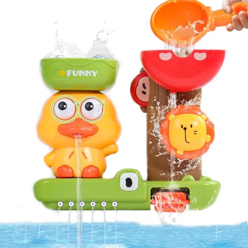 Badespielzeug für Kinder 1-4 Jahre, Baby Badewannenspielzeug ab 12-18 Monate mit Dusche & Sprinkler, Wasserspielzeug für Jungen und Mädchen Badespielzeug für Kinder 1-4 Jahre, Baby Badewannenspielzeug ab 12-18 Monate mit Dusche & Sprinkler, Wasserspielzeug für Jungen und Mädchen von JACKANNA