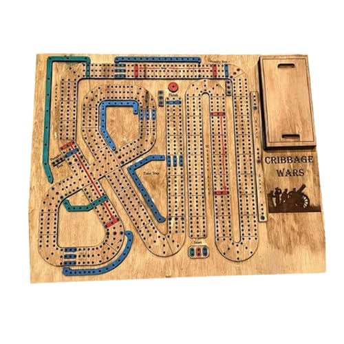 Cribbage Wars Brettspiel, Strategie Krieg Spiel, Lustiges Familien Party Spiele, Wooden Cribbage Board Game Set mit Eingebautem Aufbewahrungsfach für Cribbage Stifte Cribbage Wars Brettspiel, Strategie Krieg Spiel, Lustiges Familien Party Spiele, Wooden Cribbage Board Game Set mit Eingebautem Aufbewahrungsfach für Cribbage Stifte von JACKANNA