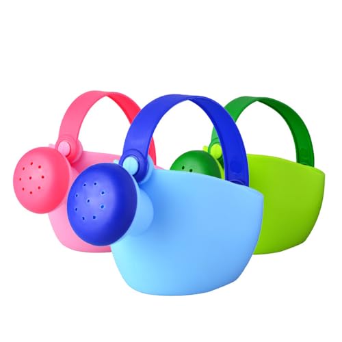 JACKANNA 3er Set Lern-Gießkannen für Kinder - Garten & Strand Wasserspielzeug ab 3 Jahren (BPA-frei, für Badewanne/Draußen) von JACKANNA