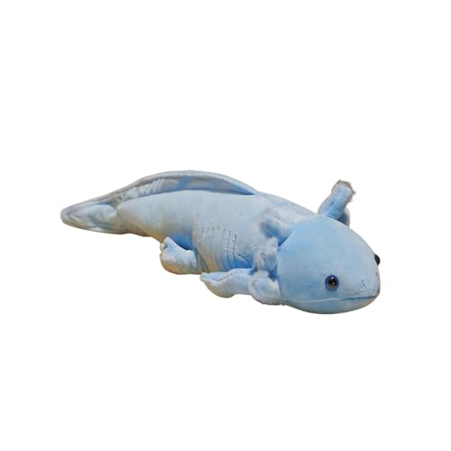 JACKANNA Axolotl Plüschtier – Realistisches Stofftier als Schlüsselanhänger oder Kuscheltier, Mexikanischer Schwanzlurch (, Weich & Waschbar, Ideal für Kinder) (Blauer Fisch) von JACKANNA