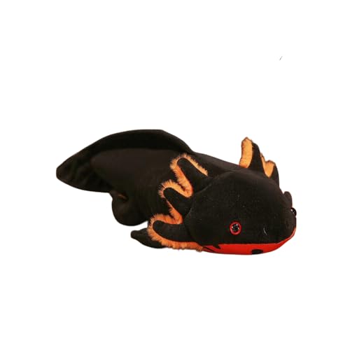 JACKANNA Axolotl Plüschtier – Realistisches Stofftier als Schlüsselanhänger oder Kuscheltier, Mexikanischer Schwanzlurch (, Weich & Waschbar, Ideal für Kinder) (Fisch mit schwarzen Tupfen) von JACKANNA