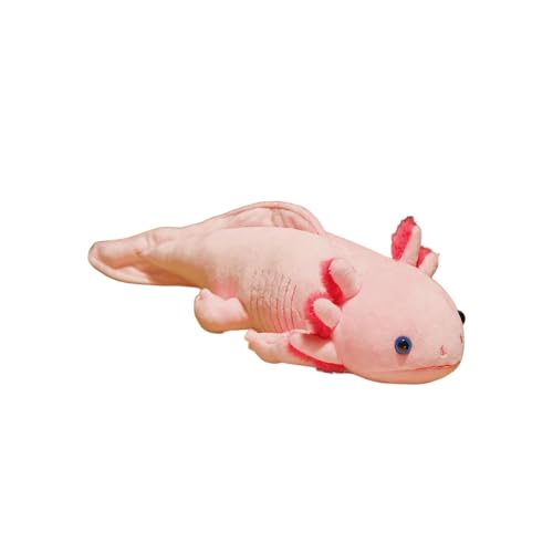 JACKANNA Axolotl Plüschtier – Realistisches Stofftier als Schlüsselanhänger oder Kuscheltier, Mexikanischer Schwanzlurch (, Weich & Waschbar, Ideal für Kinder) (rosa Fisch) von JACKANNA