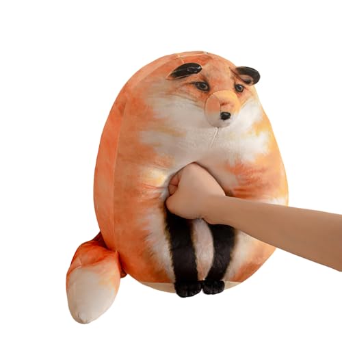 JACKANNA Plush, Snackles Kuscheltier Katze, Cat Plush, Cute Plushies, Kissen Katze, Weich Kuscheltier 40 cm, Katze Plüschkissen (Fuchs) von JACKANNA