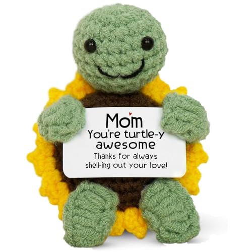 JACKANNA ﻿﻿﻿Schildkröte Kuscheltier,Pocket Hug Positive Schildkröte Glücksbringer Kinder Schlüsselanhänger Prüfung Gute Besserung Gehäkelte Kuscheltiere(2) von JACKANNA