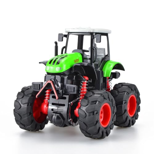 JACKANNA Spielzeugtraktor mit öffnender Motorhaube - Reibungsantrieb aus Metall/Kunststoff (grün) von JACKANNA