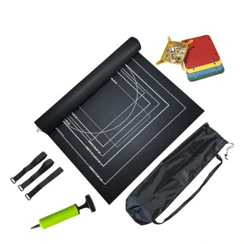Jackanna Puzzlematte bis 3000 Teile - Praktische Puzzlerolle mit Filzmatte & Aufbewahrungsbox - Leicht transportierbar Puzzle-Fans (Schwarz) von JACKANNA