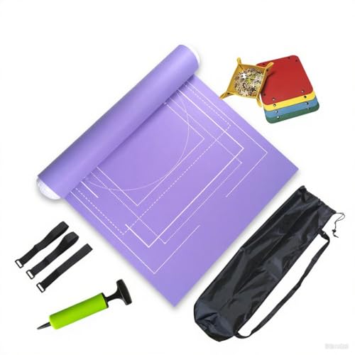 Jackanna Puzzlematte bis 3000 Teile - Praktische Puzzlerolle mit Filzmatte & Aufbewahrungsbox - Leicht transportierbar Puzzle-Fans (Violett) von JACKANNA