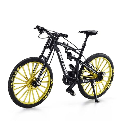 Simulations mini fahrrad-Legierung Fahrradmodell - Metall Mountainbike Downhill Rennmodell, Detailliertes Spielzeugauto für Kinder, Sammlermodell & Deko-Rennwagen (Schwarzes Legierungs-Mountainbike) von JACKANNA