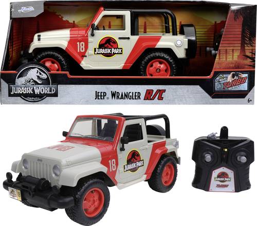JADA TOYS 253256000 Jurassic Park RC Jeep Wrangler 1:16 RC Modellauto Elektro Geländewagen von JADA TOYS