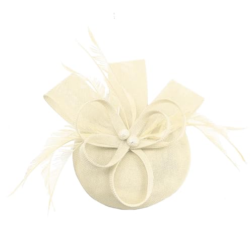 JADEWaa Fascinator und Kopf-Haarnadel-Set für Damen, Perlendekoration, Hut, elegantes Haar-Accessoire für Hochzeiten und Themenpartys JADEWaa Fascinator und Kopf-Haarnadel-Set für Damen, Perlendekoration, Hut, elegantes Haar-Accessoire für Hochzeiten und Themenpartys von JADEWaa
