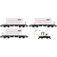 JÄGERNDORFER Collection LC66306 3er Set Schüttgutwagen + Liebherr A922, rail SERSA, Ep. VI von JÄGERNDORFER