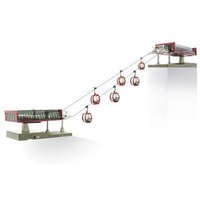 JÄGERNDORFER JC82496 H0 Seilbahn rot/schwarz mit 6x Omega Gondel von JÄGERNDORFER