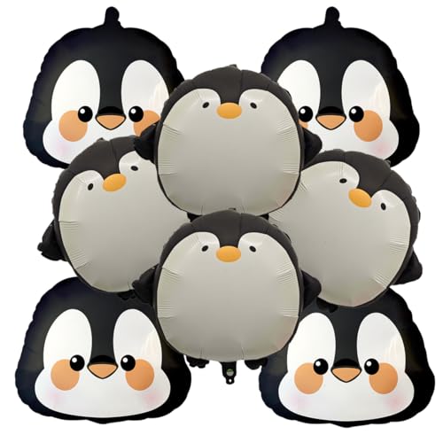 JAHEMU Pinguin Luftballons Geburtstagsballons Helium Tier Ballon Pinguin Folienballons für Kinder Weihnachten Geburtstag Deko, 8 Stück von JAHEMU