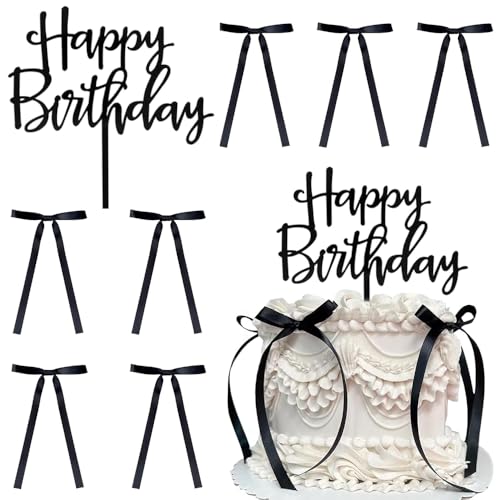 JAHEMU Schleife Tortendeko Schwarz Fliege Kuchen Deko Schleifenband Kuchen Dekoration Happy Birthday Cake Topper Bögen Geburtstagsdeko Hochzeit Party Deko 14 Stück JAHEMU Schleife Tortendeko Schwarz Fliege Kuchen Deko Schleifenband Kuchen Dekoration Happy Birthday Cake Topper Bögen Geburtstagsdeko Hochzeit Party Deko 14 Stück von JAHEMU