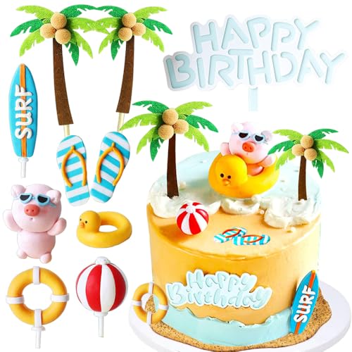 JAHEMU Sommer Strand Tortendeko Schwein Figuren Surfen Kuchen Dekoration Hawaii Strand Mikrolandschaft Geburtstag Kuchendeko für Sommerfest Schwimmen Tropical Hawaiian Geburtstag Party Dekoration JAHEMU Sommer Strand Tortendeko Schwein Figuren Surfen Kuchen Dekoration Hawaii Strand Mikrolandschaft Geburtstag Kuchendeko für Sommerfest Schwimmen Tropical Hawaiian Geburtstag Party Dekoration von JAHEMU
