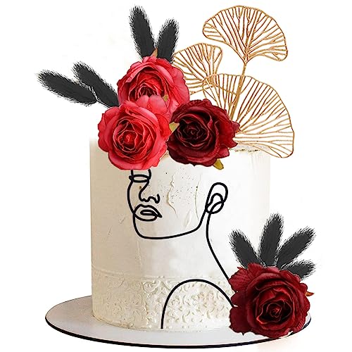 JAHEMU Tortendeko Lady Face Acryl Kuchen Boho Geburtstag Kuchendekoration für Brautparty Geburtstagsparty 37 Stück JAHEMU Tortendeko Lady Face Acryl Kuchen Boho Geburtstag Kuchendekoration für Brautparty Geburtstagsparty 37 Stück von JAHEMU