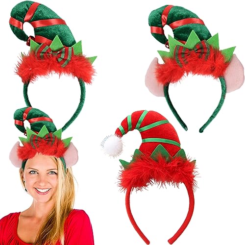 JAHEMU Weihnachtsstirnband Elfen Weihnachts Haarreif Stirnbänder Weihnachten Haarschmuck Karneval Party Kopfschmuck für Erwachsene und Kinder 3 Stück JAHEMU Weihnachtsstirnband Elfen Weihnachts Haarreif Stirnbänder Weihnachten Haarschmuck Karneval Party Kopfschmuck für Erwachsene und Kinder 3 Stück von JAHEMU