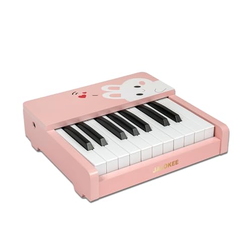 JALOKEE Kinder Klavier Keyboard, 18 Tasten Digital Piano für Kinder, Mini Musik Educational Instrument Spielzeug, Holz Spielzeug für Kleinkinder Mädchen Jungen JALOKEE Kinder Klavier Keyboard, 18 Tasten Digital Piano für Kinder, Mini Musik Educational Instrument Spielzeug, Holz Spielzeug für Kleinkinder Mädchen Jungen von JALOKEE