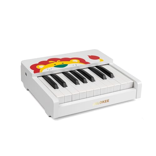 JALOKEE Kinder Klavier Keyboard, 18 Tasten Digital Piano für Kinder, Mini Musik Educational Instrument Spielzeug, Holz Spielzeug für Kleinkinder Mädchen Jungen JALOKEE Kinder Klavier Keyboard, 18 Tasten Digital Piano für Kinder, Mini Musik Educational Instrument Spielzeug, Holz Spielzeug für Kleinkinder Mädchen Jungen von JALOKEE