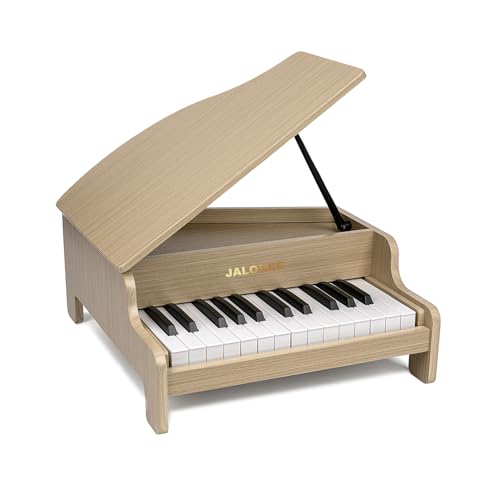 JALOKEE Kinder-Klavier-Tastatur, 25 Tasten Flügel für Kinder, Mini Musik Educational Instrument Spielzeug, Lautstärke einstellbar, Holzspielzeug für Kleinkinder Mädchen Jungen von JALOKEE