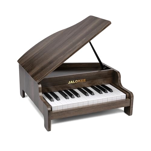JALOKEE Kinder-Klavier-Tastatur, 25 Tasten Flügel für Kinder, Mini Musik Educational Instrument Spielzeug, Lautstärke einstellbar, Holzspielzeug für Kleinkinder Mädchen Jungen von JALOKEE