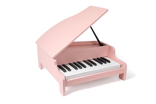 JALOKEE Kinder-Klavier-Tastatur, 25 Tasten Flügel für Kinder, Mini-Musik-Lerninstrument Spielzeug, Lautstärke einstellbar, Holzspielzeug für Kleinkinder Mädchen Jungen von JALOKEE