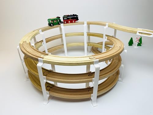 3 stöckige Spiral-Brücke Holzschiene kompatibel mit Brio/Playtive/Lillabo / 8 teilig/ohne Holzschienen und Dekoration 3 stöckige Spiral-Brücke Holzschiene kompatibel mit Brio/Playtive/Lillabo / 8 teilig/ohne Holzschienen und Dekoration von JALUDesignDE