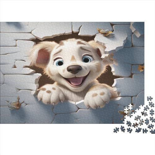 Animal Dog Erwachsene Puzzle 1000 Teile Q Version Lernspiel Family Challenging Games Geburtstag Moderne Wohnkultur Stress Relief 1000pcs (75x50cm) von JALYKA