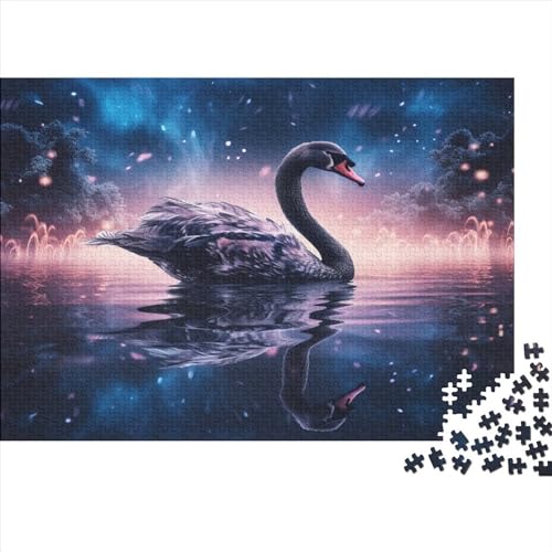 Black Swan 1000 Teile Animal Theme Erwachsene Puzzle Lernspiel Geburtstag Wohnkultur Family Challenging Games Stress Relief Toy 1000pcs (75x50cm) von JALYKA