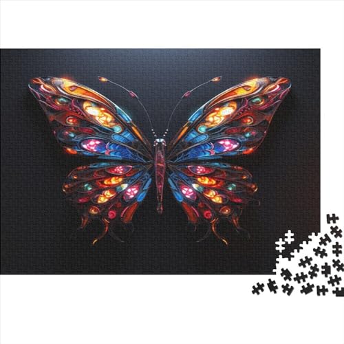 Crystal Butterfly 1000 Teile Cool Gorgeous Erwachsene Puzzle Lernspiel Geburtstag Wohnkultur Family Challenging Games Stress Relief Toy 1000pcs (75x50cm) von JALYKA