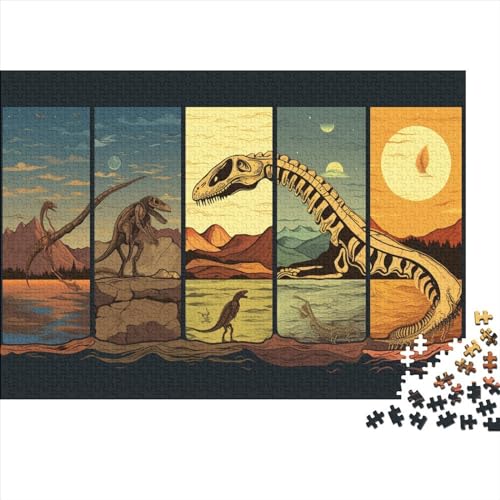 Dinosaur World 1000 Teile Ancient Animals Puzzles Für Erwachsene Family Challenging Games Moderne Wohnkultur Geburtstag Educational Game Stress Relief 1000pcs (75x50cm) von JALYKA
