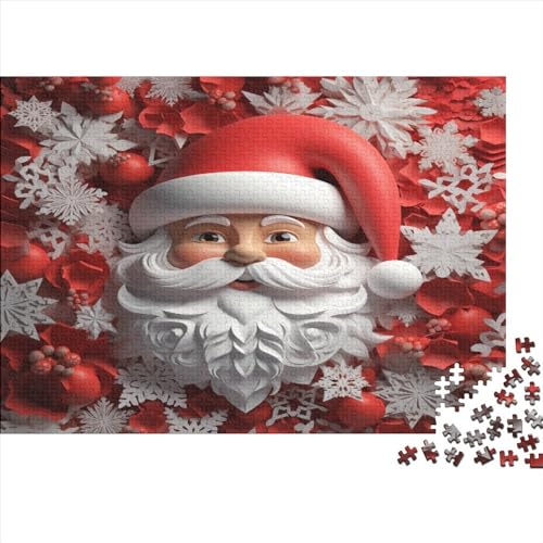 Father Christmas 1000 Teile Christmas Erwachsene Puzzle Lernspiel Geburtstag Wohnkultur Family Challenging Games Stress Relief Toy 1000pcs (75x50cm) von JALYKA