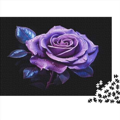 Purple Rose 500 Teile Romantic Plant Erwachsene Puzzles Educational Game Home Decor Family Challenging Games Geburtstag Entspannung Und Intelligenz 500pcs (52x38cm) von JALYKA