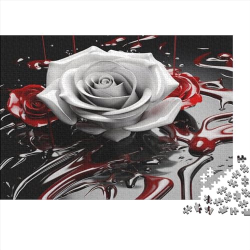 Scarlet Roses 1000 Teile Dark Romance Erwachsene Puzzles Educational Game Home Decor Family Challenging Games Geburtstag Entspannung Und Intelligenz 1000pcs (75x50cm) von JALYKA