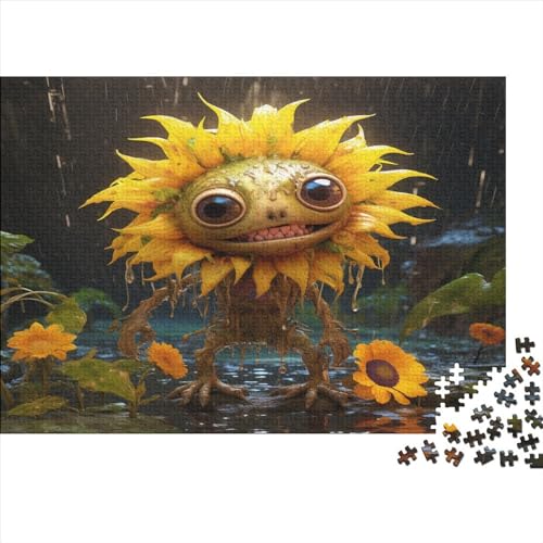 Sunflower Monster 1000 Teile Cool Style Erwachsene Puzzle Lernspiel Geburtstag Wohnkultur Family Challenging Games Stress Relief Toy 1000pcs (75x50cm) von JALYKA