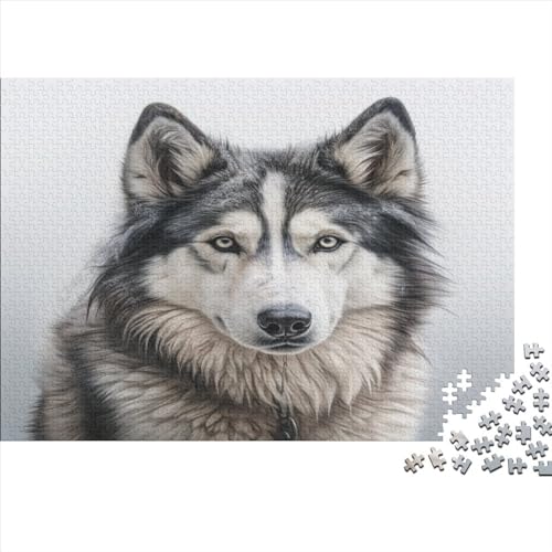 Wolf King Puzzle Für Erwachsene 1000 Teile Animal Theme Geburtstag Family Challenging Games Educational Game Wohnkultur Stress Relief Toy 1000pcs (75x50cm) von JALYKA