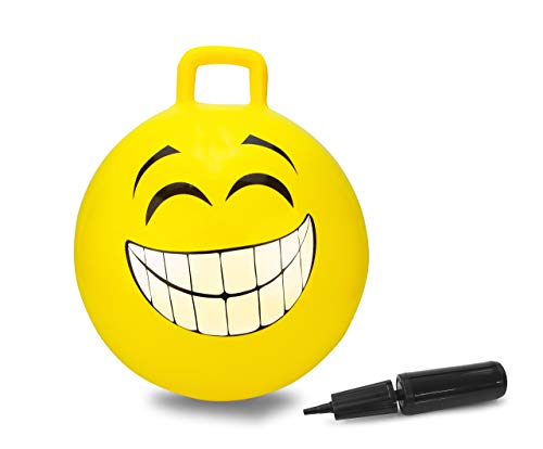 Hüpfball Smile, BPA-Frei, 450mm-bis 50 kg, fördert den Gleichgewichtssinn und die motorischen Fähigkeiten, robust und widerstandsfähig, pflegeleicht von JAMARA