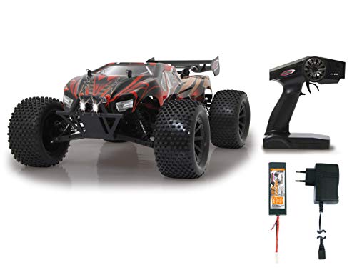 JAMARA 059740 - Brecter Truggy 1:10 BL 4WD Lipo 2,4GHz LED - Brushless Motor 3200KV, Regler 60 A, Wheelybar, Stahl Differntial/Welle/Achse, Elektronik spritzwassergeschützt, Ölstoßdämpfer, schwarz JAMARA 059740 - Brecter Truggy 1:10 BL 4WD Lipo 2,4GHz LED - Brushless Motor 3200KV, Regler 60 A, Wheelybar, Stahl Differntial/Welle/Achse, Elektronik spritzwassergeschützt, Ölstoßdämpfer, schwarz von JAMARA