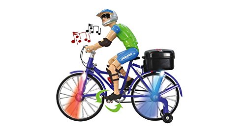 JAMARA 402090 - Fahrrad mit Sound - Beweglicher Kopf, realistische Tretbewegung, Musik, Licht von JAMARA