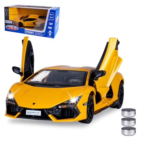 JAMARA 402617 Lamborghini Revuelto Diecast 1:24 inkl. Knopfzellen - Modellauto Spielzeug, Kinder Car, Model Miniatur Fahrzeuge, Geschenkidee Kids, Türen Manuell öffnen/schließen von JAMARA