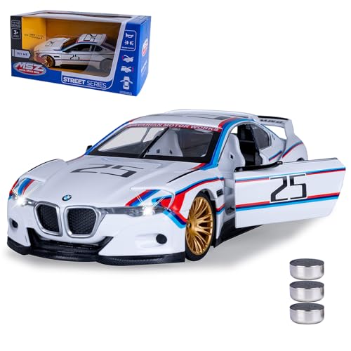 JAMARA 402621 BMW 3.0 CSL Hommage R Diecast 1:24 inkl. Knopfzellen - Modellauto Spielzeug, Kinder Car, Model Miniatur Fahrzeuge, Geschenkidee Kids, Türen Manuell öffnen/schließen JAMARA 402621 BMW 3.0 CSL Hommage R Diecast 1:24 inkl. Knopfzellen - Modellauto Spielzeug, Kinder Car, Model Miniatur Fahrzeuge, Geschenkidee Kids, Türen Manuell öffnen/schließen von JAMARA