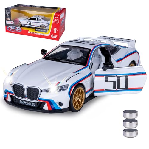 JAMARA 402622 BMW 3.0 CSL Diecast 1:34 inkl. Knopfzellen - Modellauto Spielzeug, Kinder Car, Model Miniatur Fahrzeuge, Geschenkidee Kids, Türen Manuell öffnen/schließen, LED Licht JAMARA 402622 BMW 3.0 CSL Diecast 1:34 inkl. Knopfzellen - Modellauto Spielzeug, Kinder Car, Model Miniatur Fahrzeuge, Geschenkidee Kids, Türen Manuell öffnen/schließen, LED Licht von JAMARA